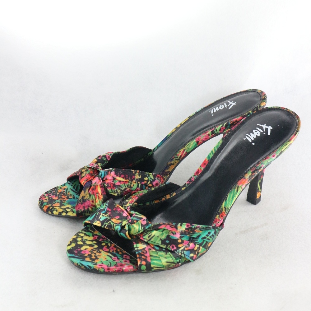 FIONI Multicolor Cross Strap Open Toe Sandals Sz 8.5 US Women - Picture 4 of 8